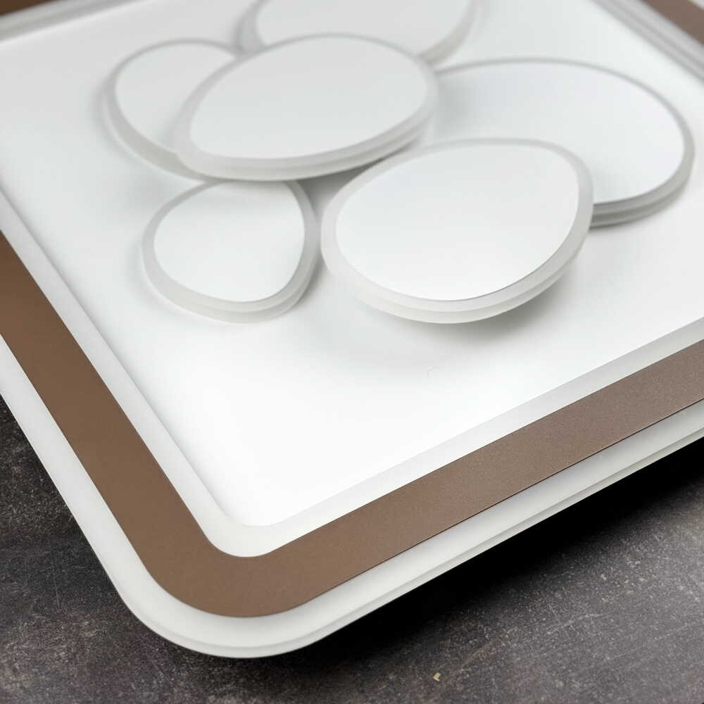 Світильник LED smart OREO+пульт 120W 3000-6000K IP20 коричневий квадрат ( 220415 )